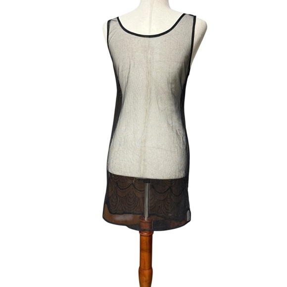 Urban Outfitters Y2K Sequin Flapper Mini Dress Sheer Small Showgirl Fairy Mesh - Picture 4 of 7